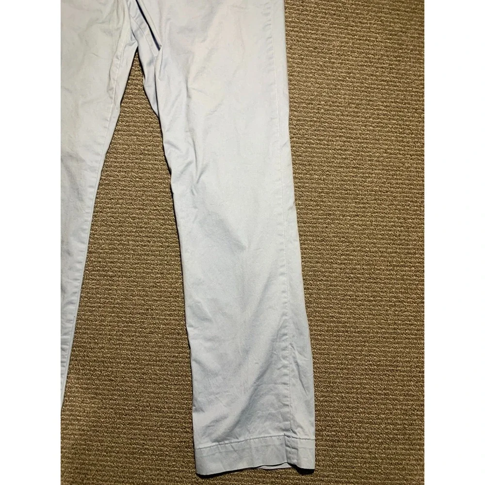 Polo Ralph Lauren Mens Classic Fit Flat Front Chino Blue Pants 34x32 Cotton